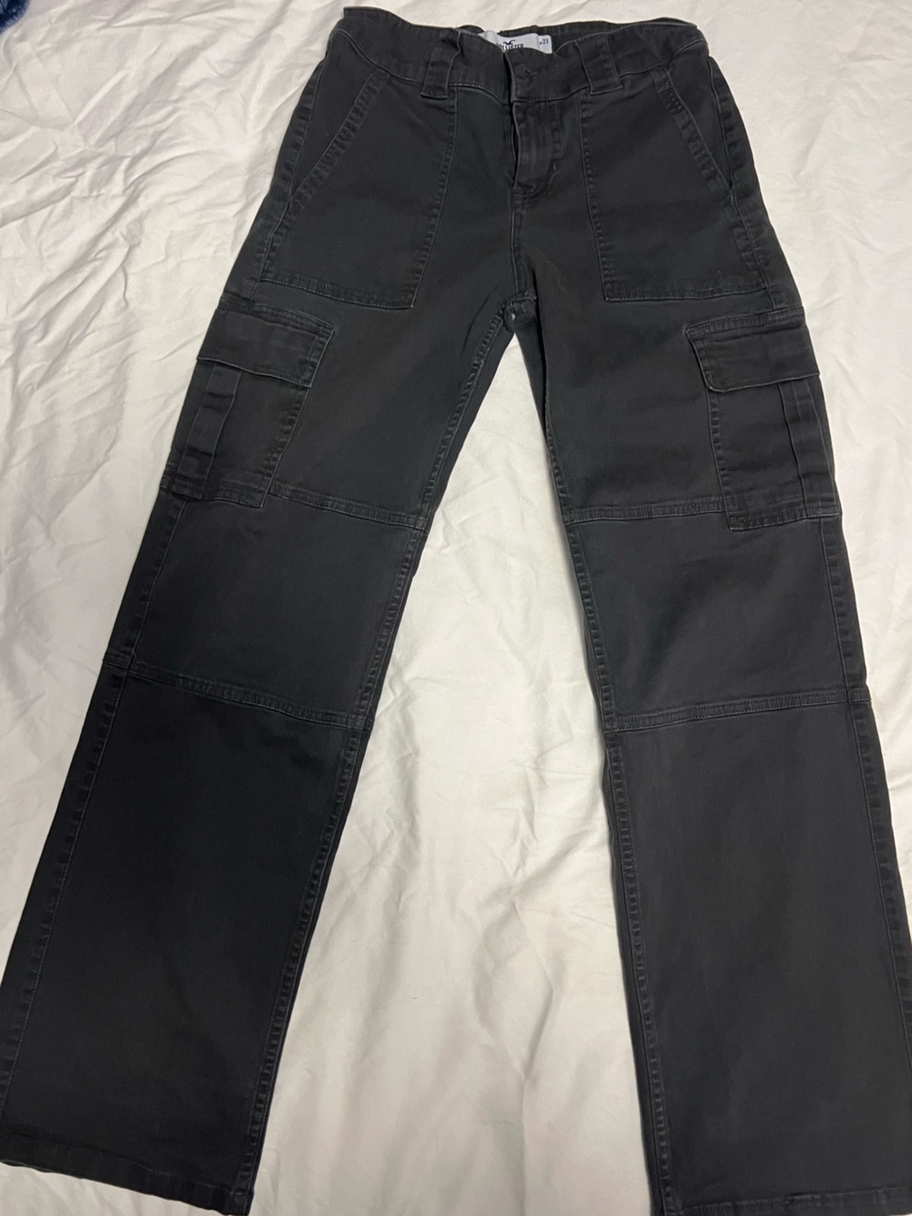 Hollister Low Rise Black Cargo Utility Pants